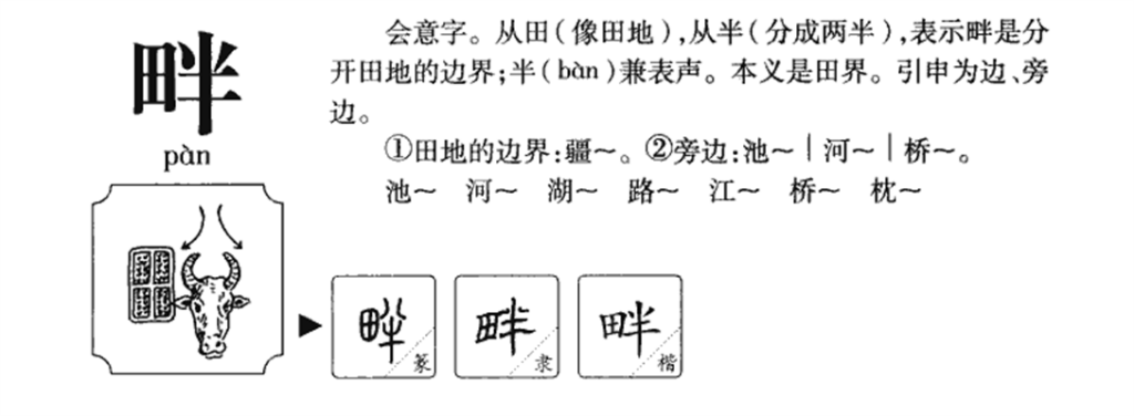 畔怎么读_用法搭配相关组词相关成语