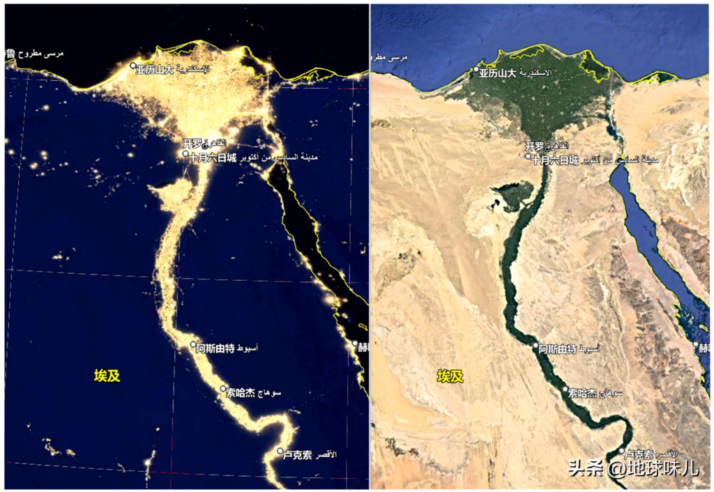尼罗河在哪_埃及为什么会形成这样一条灯光带