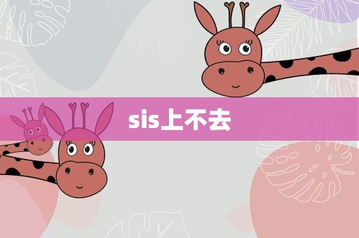 SIS怎么上不去了？解决方法